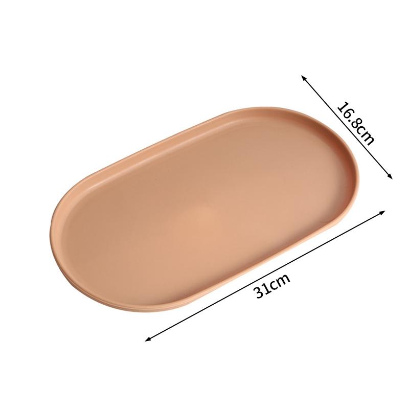 Nordisches Dekotablett Mehrfarbig Ovales Aufbewahrungstablett Lebensmittel Früchte Schmuckteller Serviertabletts Abendessen Küchenzubehör