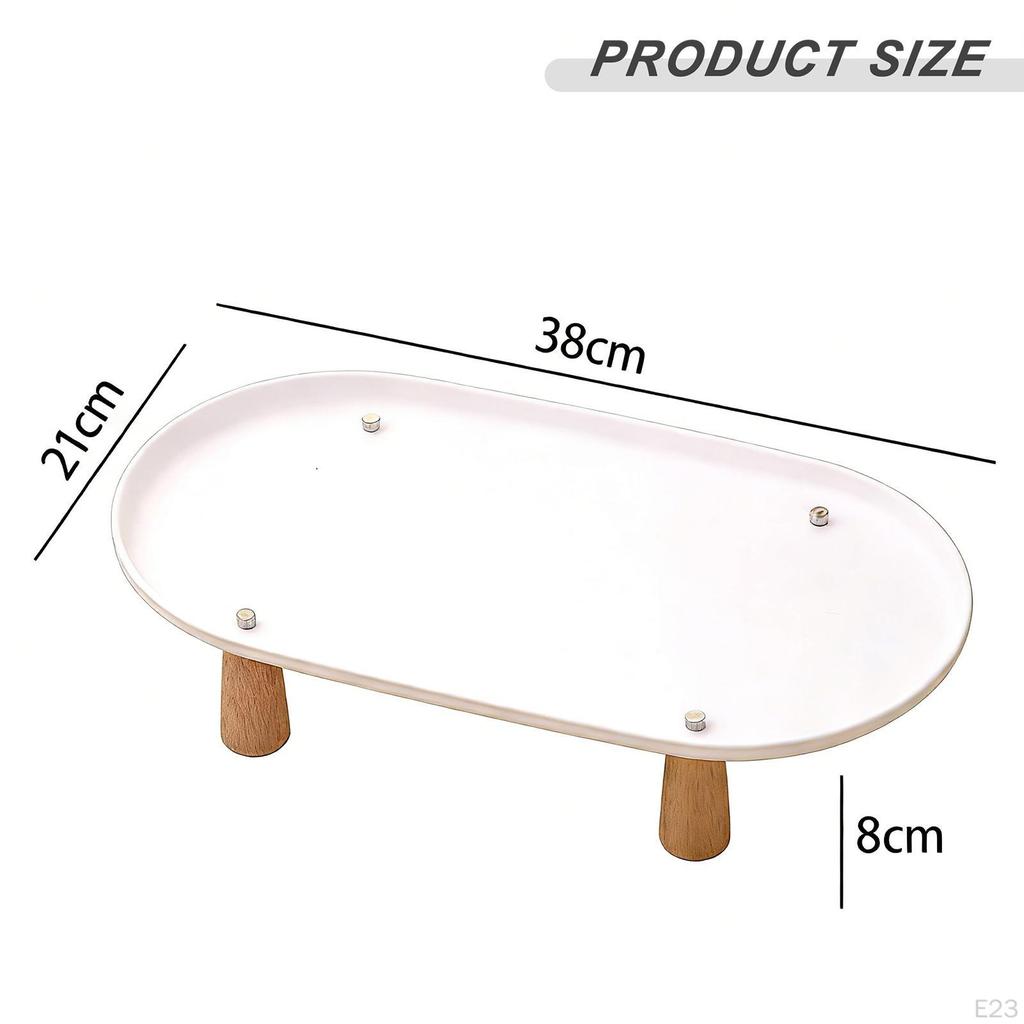 Cat Bowl Holder, Elevated Feeding Stand, Food with Wooden Legs, Easy to Clean, Non-slip, for