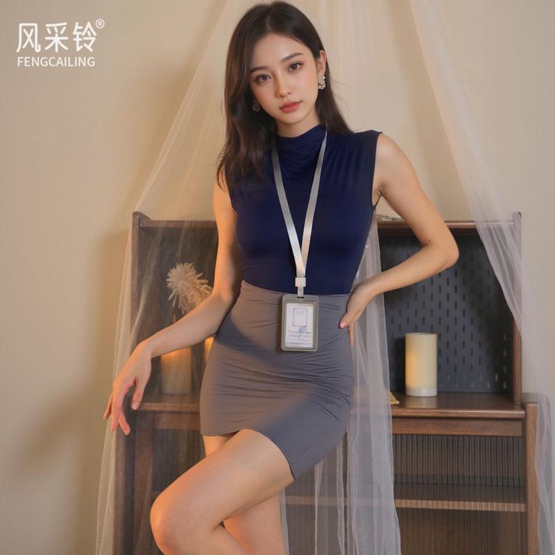 Sexy Secretary Lingerie Step Skirt Skirt Short Skirt Women Tight Babes Hip Skirt Uniform Temptation