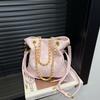 Fashion commuter chain tote bucket bag women's 2026 spring new fashionable exquisite shoulder messenger bag