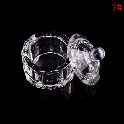 Nail Art Glass Cup Dappen Dish For Arcylic Nail Art Liquid Holder Powder Bowl