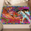 Vibrant Artistic Cat Print Bath Mat Non Slip Soft Washable Bold Colorful Floor Carpet for Bathroom Bedroom Entryway Cozy Decor