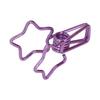 100pcs Star Binder Clips Cute Cartoon Hollow Strong Clamping Force Sturdy Metal Paper Clamps for Office Account Tickets