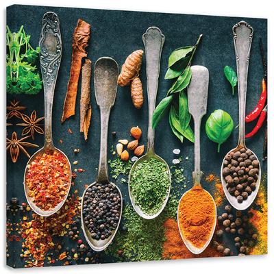Canvas Print Herbs Spices for the Kitchen
