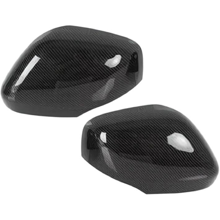 1 Pair Exterior Rear View Side Mirror Cover Cap ABS Carbon Fiber Style Compatible For Nissan Armada 2017 2018 2019 2020 2021 2022 2023