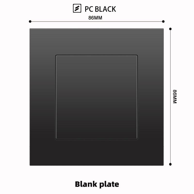 British 13A Socket with USB-C Fast Charging, Hong Kong & Macau Version, Black 3-Hole Square Pin 86 Panel