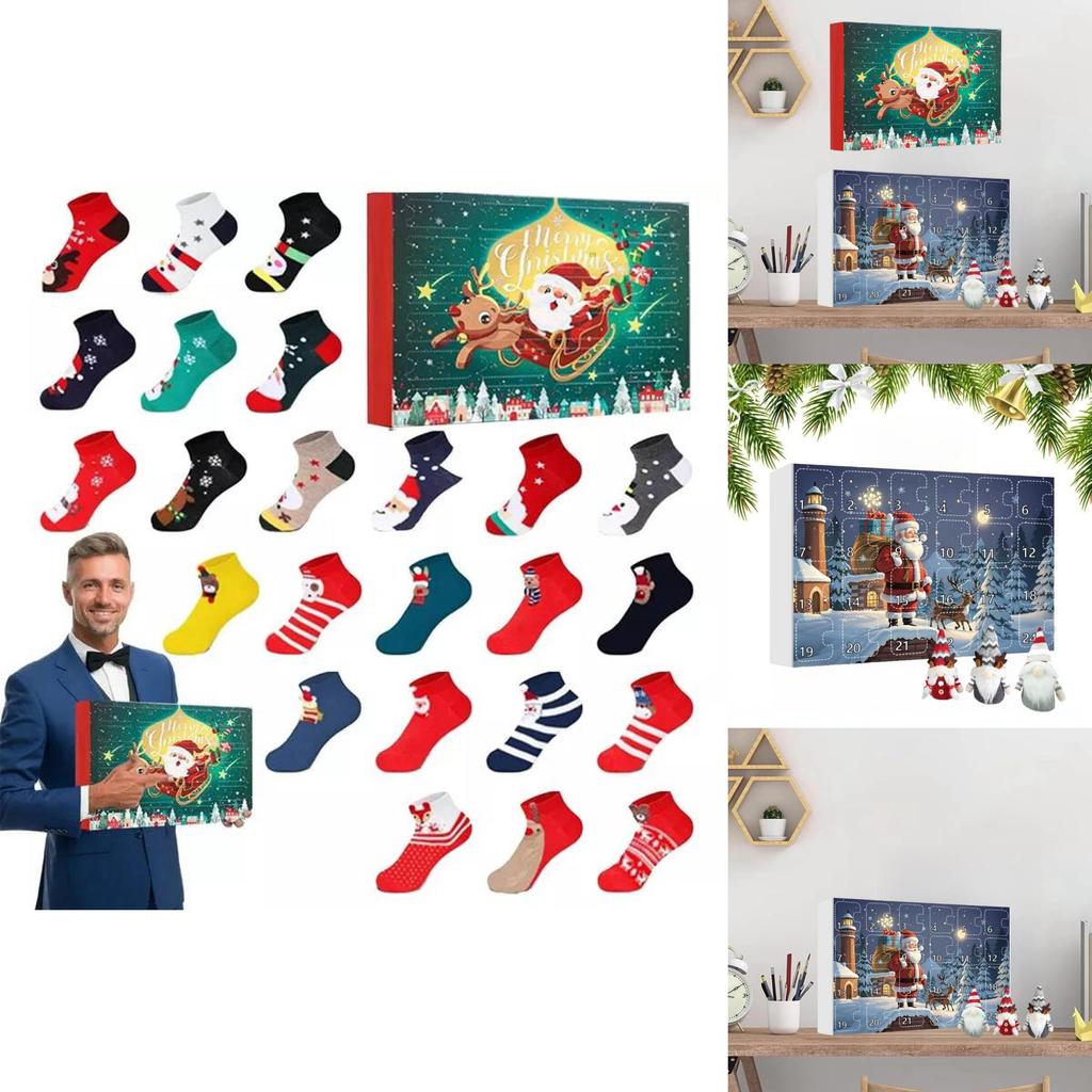 Adorable Christmas Gnome Countdown Advent Calendar Blind Box Toy Set For