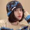 Warm Fair Isle Style Beanies Wool Printing Knit Cap Retro Ear Protection Hat  Autumn