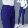 Women Ankle-length Trousers Casual Spring Office Formal Pantalon Slim Skinny High Waist Elastic Pencil Pants Plus Size