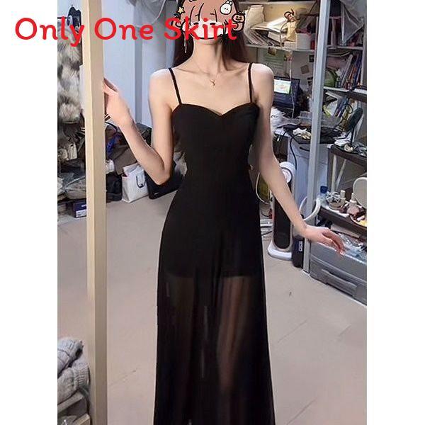 Black Knit Dress For Women With Lace Mesh Detailing And Slim Fit For Spring Fashion
