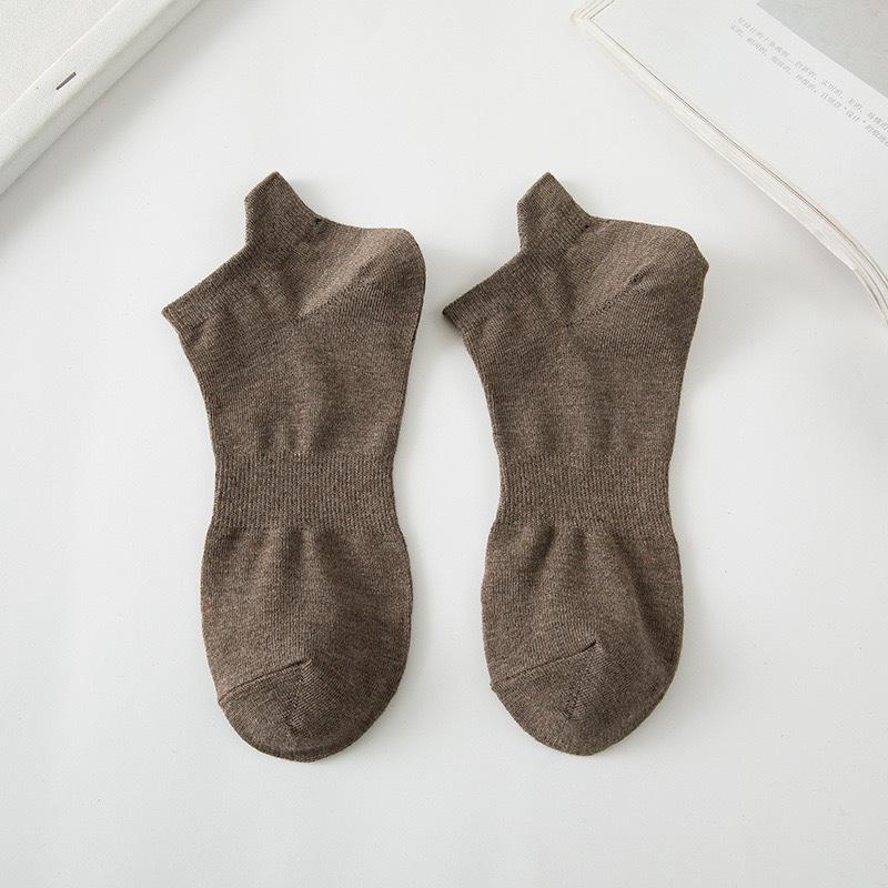 Herren Atmungsaktive Frühling/Sommer Niedrig geschnittene Unsichtbare Bootssocken - Einfarbig