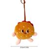 Creative Hamburger Name Tag Keychain Cute Name Sticker Plush Doll Child Anti-Lost Keyring School Bag Pendant For Children Gifts