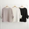 New ArrivalS Open Run Women S Two Way Button 3 4 Sleeve Simple blouSe