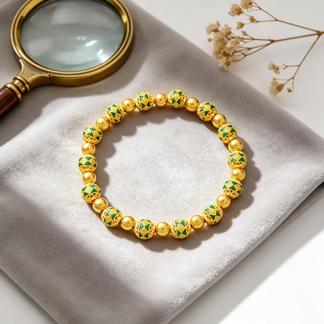 Enamel 'Fu' Character Bracelet/ODM & Customization SL01117