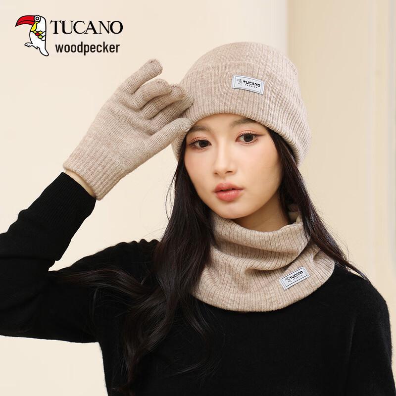 Woodpecker Winter Hat, Scarf & Gloves 3-Piece Set