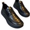 2025 Men's New Business Casual Board Shoes Round Head Fashion British Versatile Breathable Soft-soled Leather Shoes Dress Super Soft