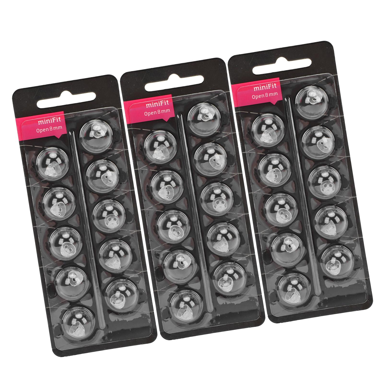 

30pcs Sound Aid Domes Open Fit Sound Aid Domes Open Fit Sound Amplifier Tips for Minifit Black