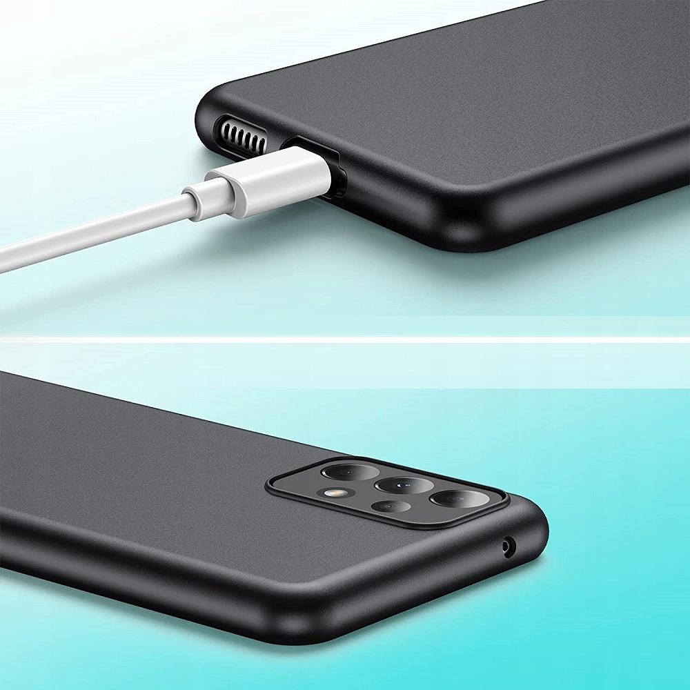 Case for SAMSUNG GALAXY A53 5G Matte Black Silicone Slim + GLASS