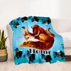 Squirrel Fish Adventure Personalized Name Blanket Gift Customizable Blanket Warmthful Decor Great for Bed Bedding Picnics Couch Ideal for All Seasons
