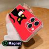 Cute Coffee Cat Clear TPU Magsafe Mobile Phone Case for iPhone 17 16 15 14 13 12 11 Air Pro Max Plus Mini Colorful Cover