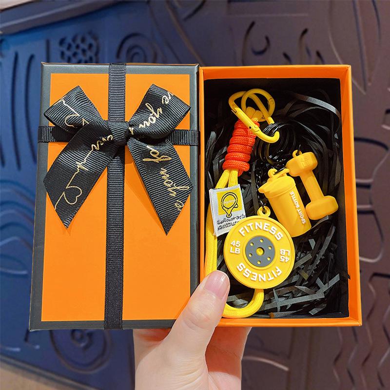 High-Grade Mini Fitness Equipment Keychain Charms & Ornaments