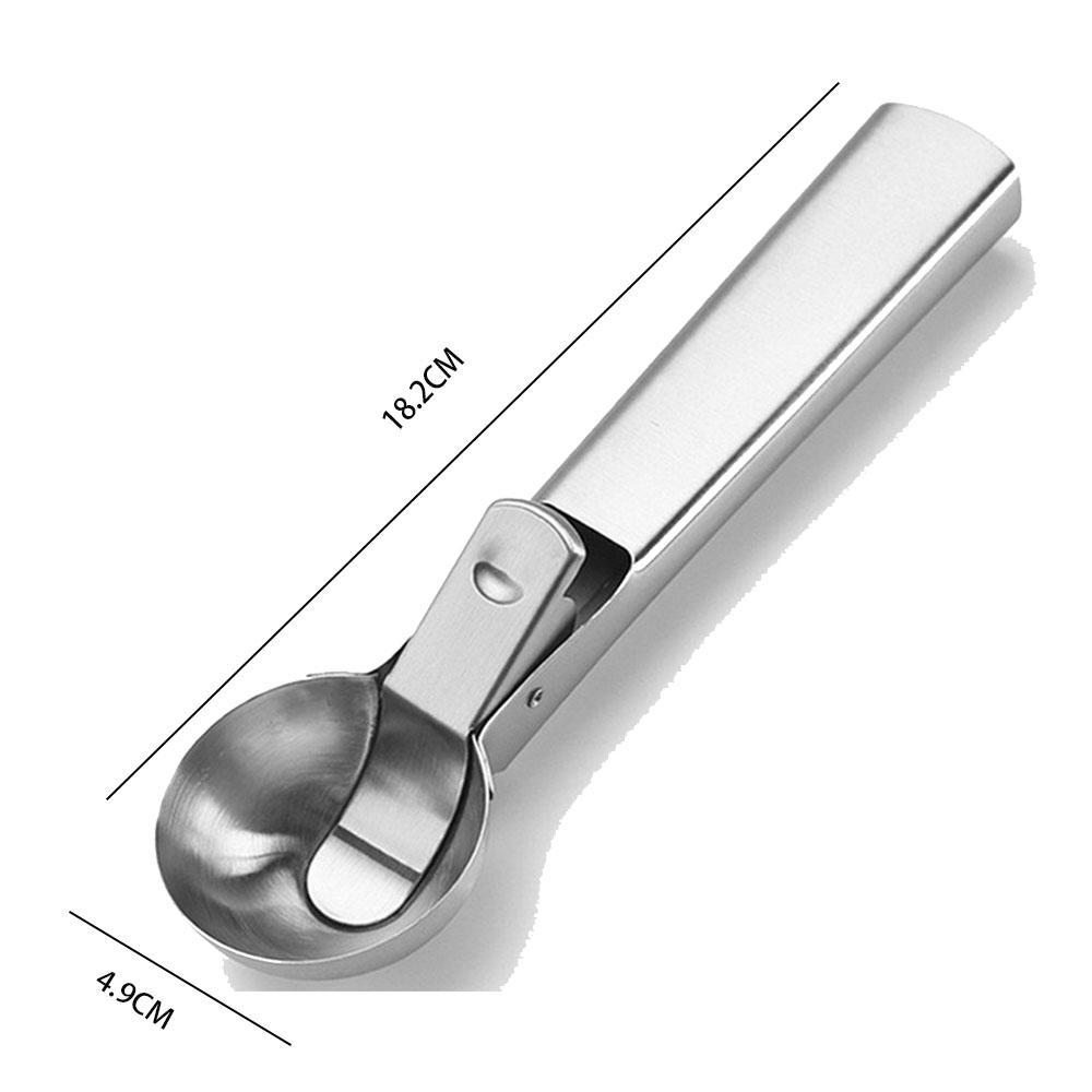 Stainless Steel Ice Cream Scoop with Easy Trigger - For Frozen Yogurt, Cookie Dough & Meatballs