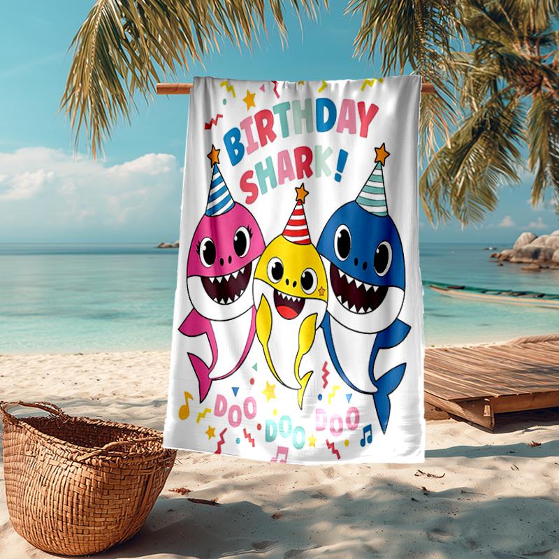 Ultra-Soft Beach Towel with Shark Theme,Ideal for Pool - Camping, Diving - Perfect Travel Essential, Vibrant Beach Towel.