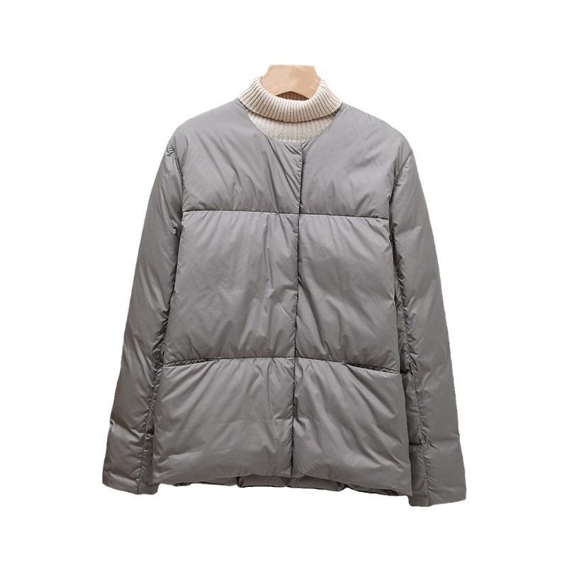 2024 Women's Stylish Short Down Jacket, Stand Collar Puffer, Petite Korean Style Autumn Winter Outerwear