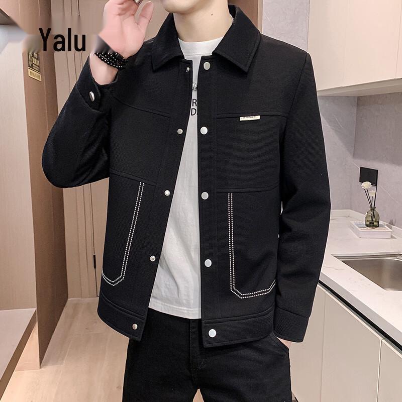 Yalu Men s Casual Slim Fit Lapel Jacket 2XL