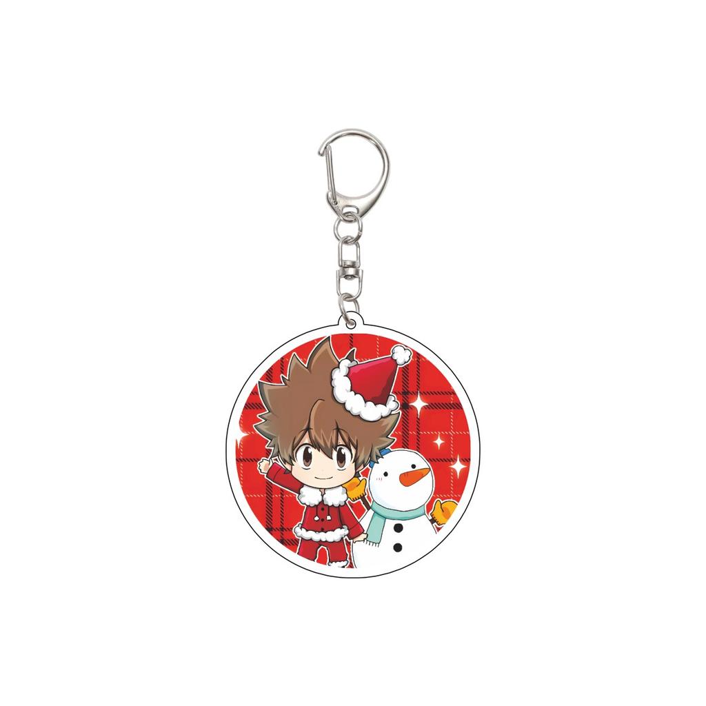 55MM Anime Katekyo Hitman Reborn Schlüsselanhänger Sawada Tsunayoshi/Gokudera Hayato/Lambo Schlüsselanhänger Acryl-Modellplatte Weihnachtsgeschenke