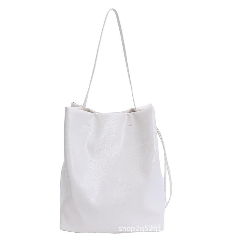 Fashion Casual Personality Popular Large Bag Women's Commuter Drawstring Lazy Casual Versatile Shoulder Bag Underarm Bucket Women's Bag