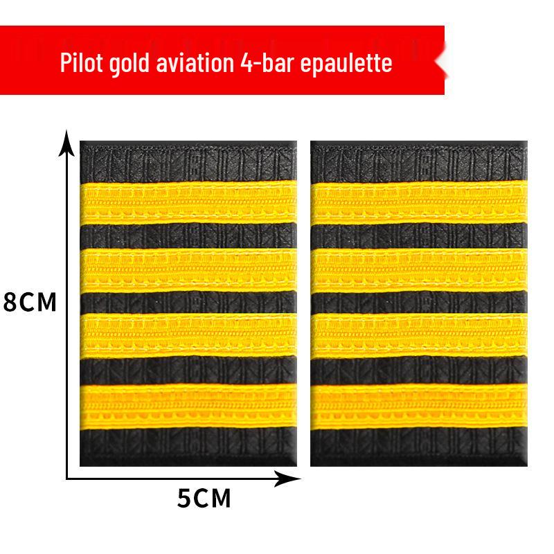 Aviation Epaulettes: Pilot, Captain, Flight Attendant & Trainee Styles with Bullion Wire Ribbon