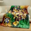 Brazil Soccer Team Designed Flannel blanket for bedroom, living room, sofa, and nap