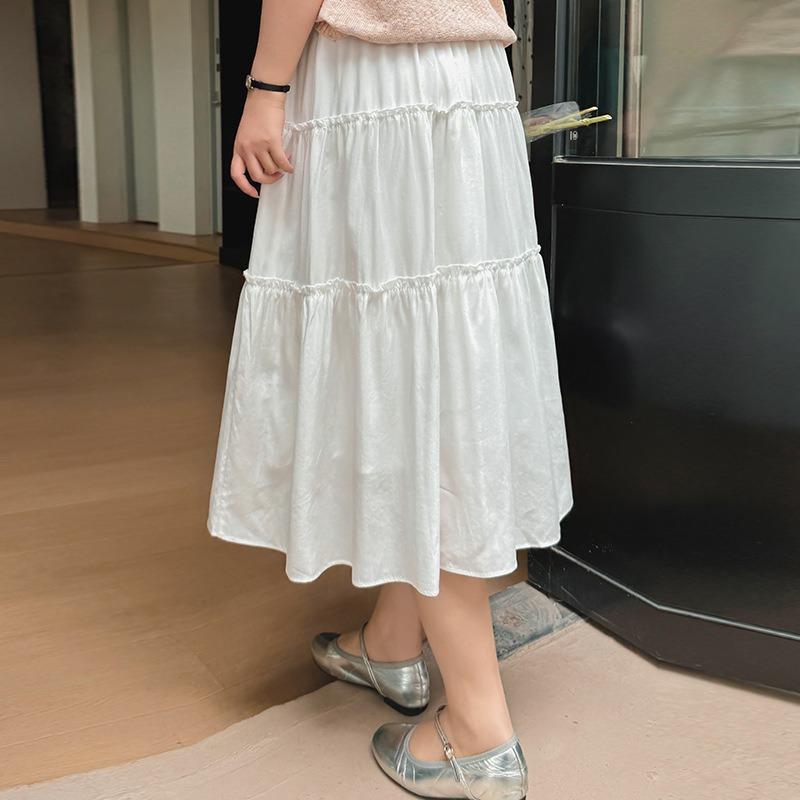 High-waisted Slimming A-line Skirt Spring and Summer Puffy Skirt Ballet Cake Skirt