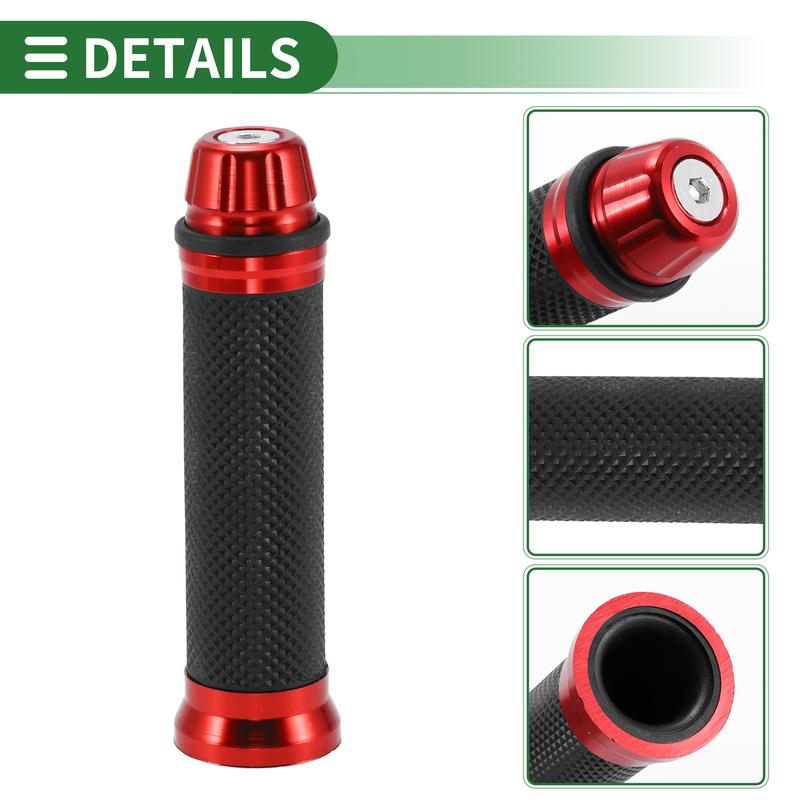 Motoforti Universal Motorcycle Hand Grips Cover Rubber Aluminum Alloy Handlebar Cover for Motorcycle Scooter Bicycle ATV 1pair