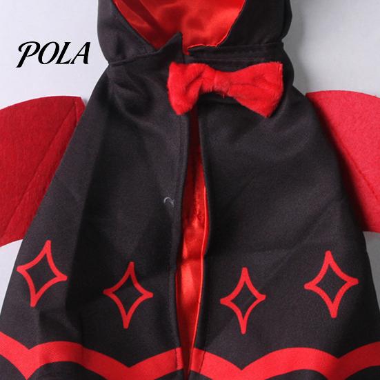 Wygodny Pelerynka dla Zwierząt Halloweenowa Peleryna Nietoperz dla Kota, Uroczy Diabełek ze Skrzydłami, Kostium Cosplay z Kapturem, Świąteczny dla Kotów Małych Psów, Ubranie na Imprezę Kostiumową Pies