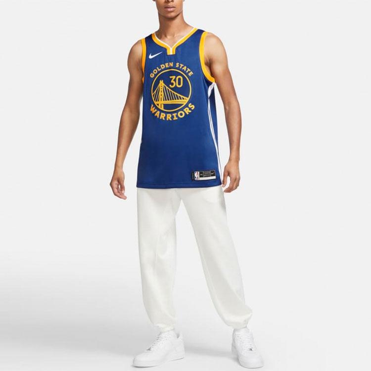 Nike NBA Team Limited Jersey SW Fan Edition Golden State Warriors Curry No. 30 2020-2021 Season Blue Men's CW3665-401