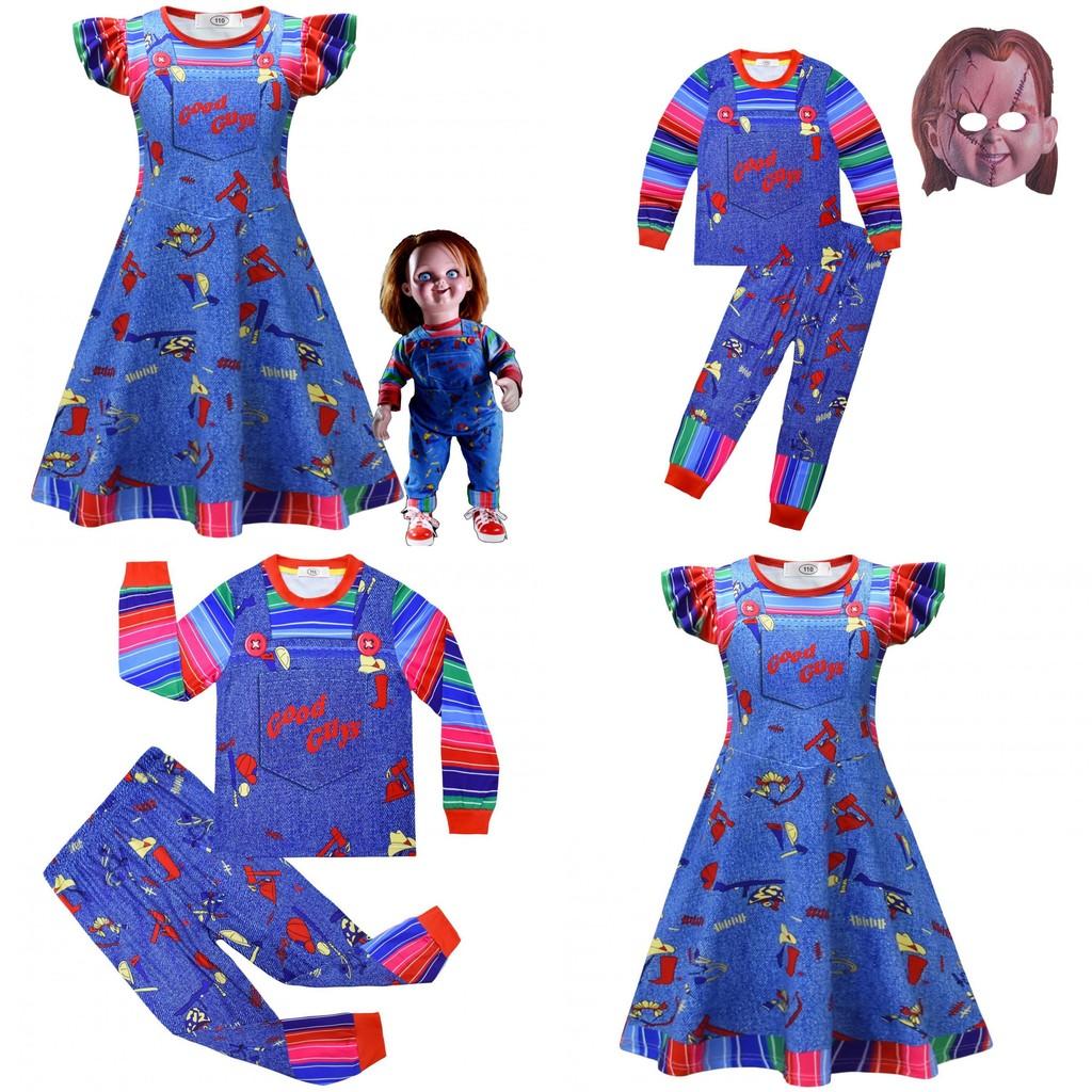 Play Cosplay Childs Costume Dress Pajama Set Halloween Party Home Fashion Wear