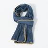 Men Solid Color Patchwork Fleece Scarf Versatile Warm Autumn And Winter Scarf For Men  Pashmina