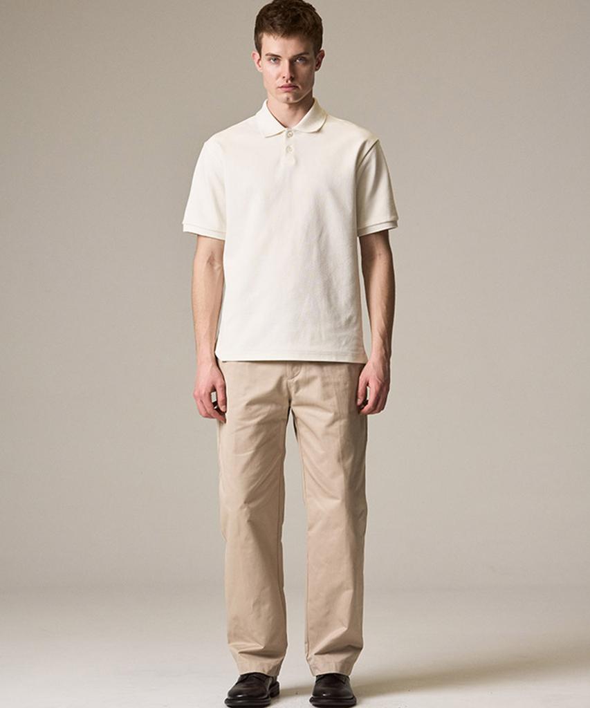 Laijeuaenbillou [Authentic] Authentic Supima 302St Wide Straight Chino Pants Olive