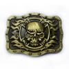 Black Skull Letter Smooth Belt Buckle - Fashionable European & American Style