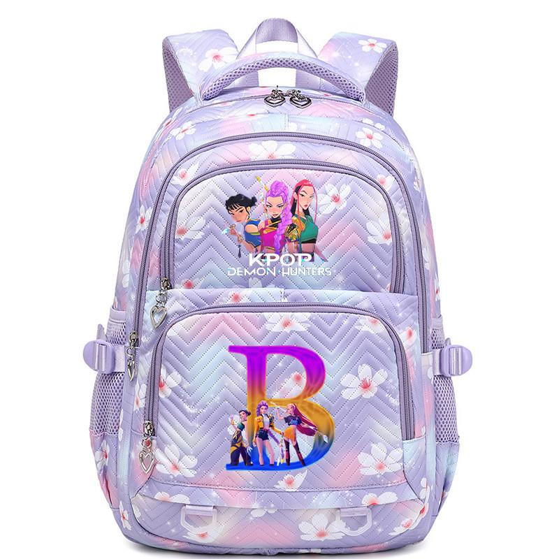 Kinder Mädchen Kpop Rumi Zoey Mira Buchstaben Aufdruck Student Schultasche Wasserdichter Rucksack