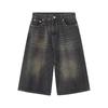 Unisex Low-Waist Distressed Denim Shorts - American Retro Summer Style