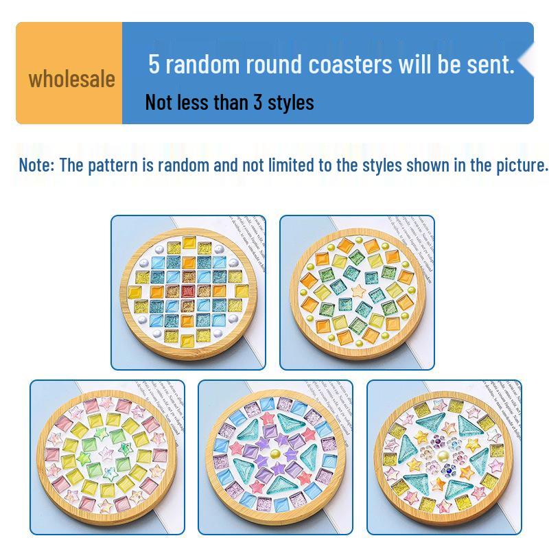 Mosaic Coaster DIY Kit: Handmade Craft Activity for Kids & Parents