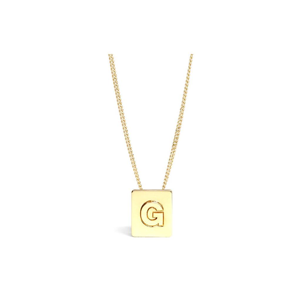 Celine Letter G Brass Necklace Unisex necklace 46N0G6BRA-35OR