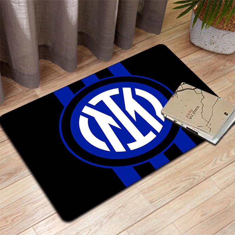 Inter Milan Pattern Rug Floor Mat for Living Room or Bedroom Soft and Comfortable Carpet a Gift for Birthday and Holiday.