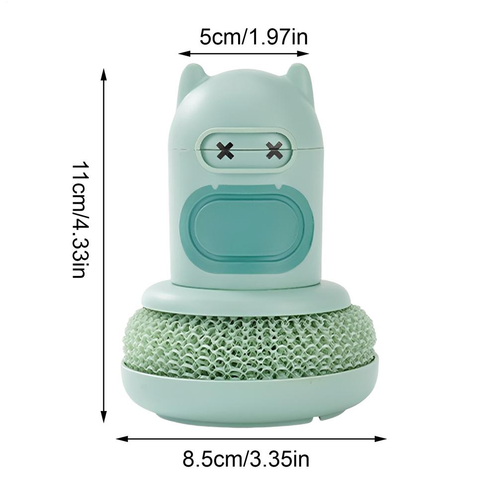 Kitchen brush Multi Use Soap Dispensing Scrub Brush anti scratch reusable pot brush sponge brush Universal Kitchen Dish Brush