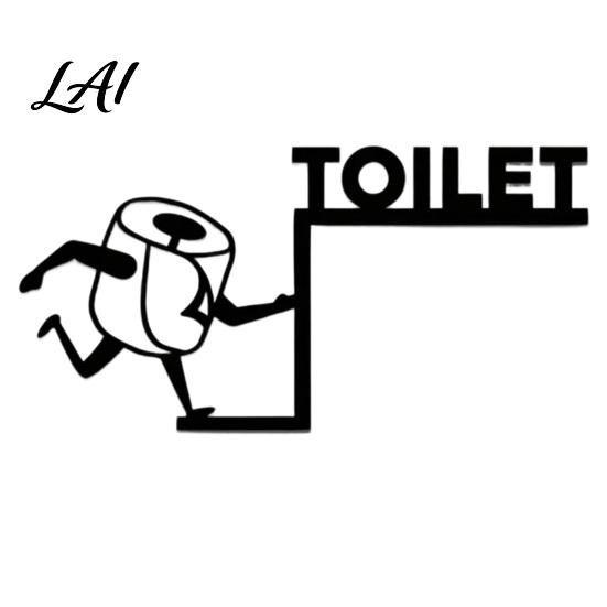 Bathroom Door Sign Funny Sign Thinking Room Metal Wall Art with Humorous Quotes Self-Adhesive Clever Decor Toilet for Restroom Rustproof