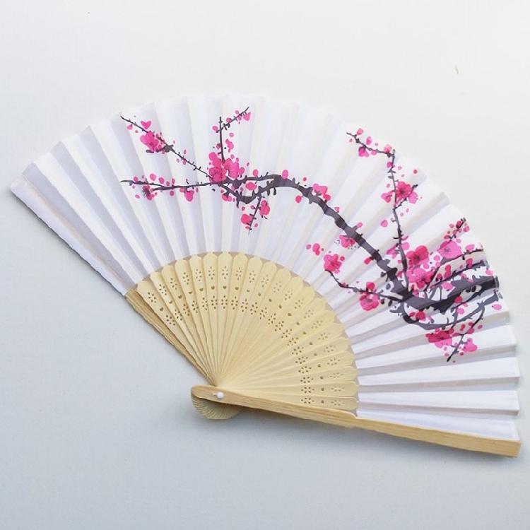 Japanese Floral Hand Fan for Music Festival Dance Gift Performances Home