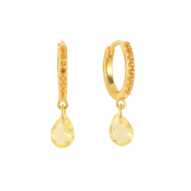 2022 European & American Luxury Zircon Water Drop Earrings: Simple, Chic Ear Cuffs with Niche Design
